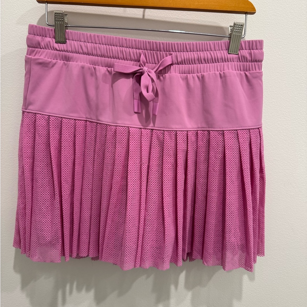 JoyLab Pink Mesh Pleated Athleisure Skirt